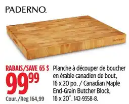 Canadian Tire Canadian Maple End-Grain Butcher Block, 16 x 20˝ offer