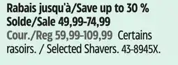 Canadian Tire Philips Selected Shavers offer