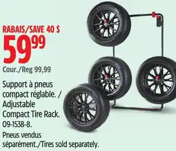 Canadian Tire Motomaster Adjustable Compact Tire Rack offer