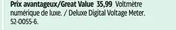 Canadian Tire Mastercraft Deluxe Digital Voltage Meter offer