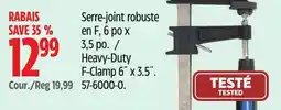 Canadian Tire Heavy-Duty F-Clamp 6˝ x 3.5˝ offer