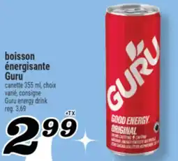 Marché Richelieu BOISSON ÉNERGISANTE GURU | GURU ENERGY DRINK offer