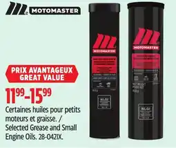 Canadian Tire MotoMaster Selected Grease and Small Engine Oils offer