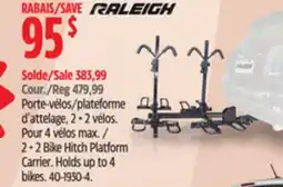 Canadian Tire Raleigh 2 + 2 Bike Hitch Platform Carrier offer