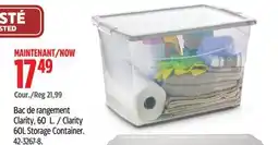 Canadian Tire Clarity 60L Storage Container offer