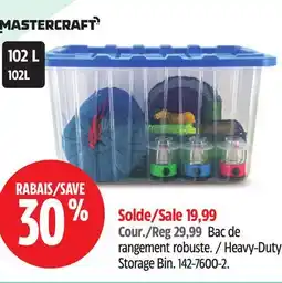 Canadian Tire Mastercraft Heavy-Duty Storage Bin offer