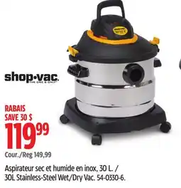 Canadian Tire 30L Stainless-Steel Wet/Dry Vac offer