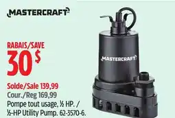 Canadian Tire Mastercraft 1⁄2-HP Utility Pump offer