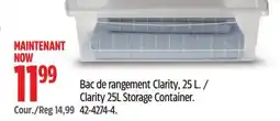 Canadian Tire type A Clarity 25L Storage Container offer