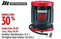 Canadian Tire Motomaster 12V Mighty Quiet Inflator offer