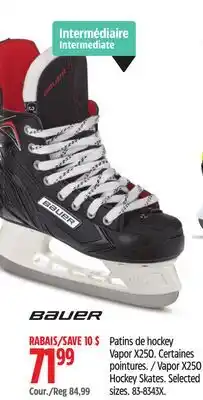 Canadian Tire Bauer Vapor X250 Hockey Skates. Selected sizes offer