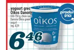 Marché Richelieu YOGOURT GREC OÎKOS DANONE | DANONE OÎKOS GREEK YOGURT offer