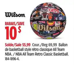 Canadian Tire Wilson NBA All Team Retro Classic Basketball offer