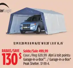 Canadian Tire Garage-in-a-Box Peak Shelter offer