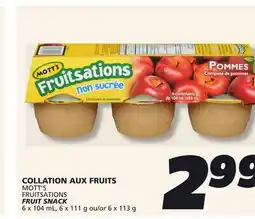 IGA MOTT'S FRUITSATIONS FRUIT SNACK offer