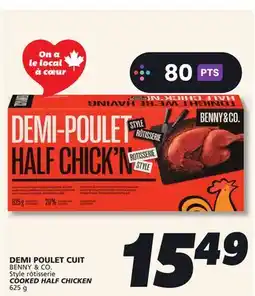 IGA BENNY & CO. COOKED HALF CHICKEN offer