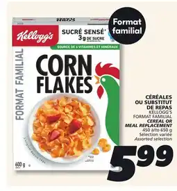 IGA KELLOGG'S CEREAL OR MEAL REPLACEMENT offer