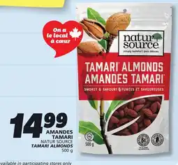 IGA NATUR SOURCE TAMARI ALMONDS offer