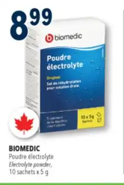 Familiprix BIOMEDIC, Electrolyte powder, 10sachets x 5g offer