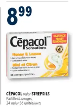 Familiprix CÉPACOL or STREPSILS, Lozenges, 24 or 36 units offer