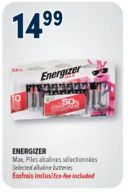 Familiprix ENERGIZER Selected alkaline batteries offer