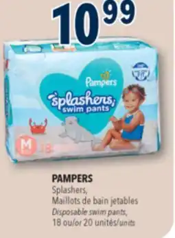 Familiprix PAMPERS Splashers Disposable swim pants 18or 20units offer