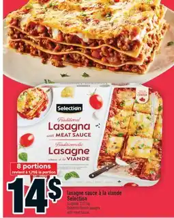 Super C lasagne sauce à la viande Selection | Selection frozen lasagna with meat sauce offer