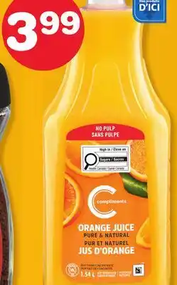 Marches Tradition COMPLIMENTS REFRIGERATED ORANGE JUICE offer