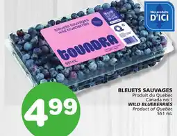 Marches Tradition WILD BLUEBERRIES offer