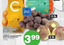 Marches Tradition CARROTS, YELLOW, ONIONS BEETS RUTABAGAS OR RUTABAGAS offer