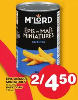 Marches Tradition M'LORD BABY CORN offer