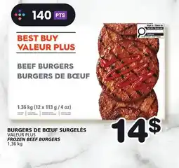 Marches Tradition VALEUR PLUS FROZEN BEEF BURGERS offer