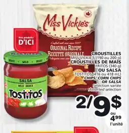 Marches Tradition FRITOS OR TOSTITOS CHIPS, CORN CHIPS OR SALSA offer