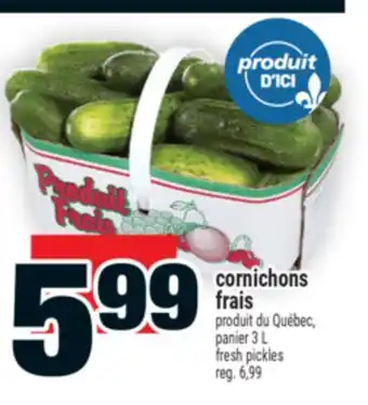 Super C CORNICHONS FRAIS | FRESH PICKLES offer