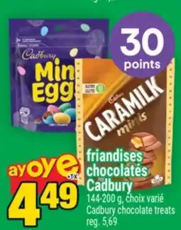 Super C FRIANDISES CHOCOLATÉS CADBURY | CADBURY CHOCOLATE TREATS offer