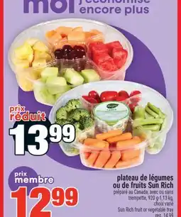 Super C PLATEAU DE LÉGUMES OU DE FRUITS SUN RICH | SUN RICH FRUIT OR VEGETABLE TRAY offer