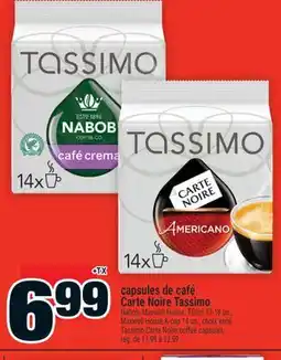 Super C CAPSULES DE CAFÉ CARTE NOIRE TASSIMO | TASSIMO CARTE NOIRE COFFEE CAPSULES offer