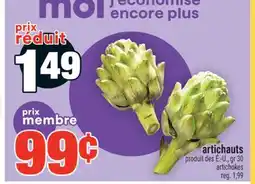 Super C ARTICHAUTS | ARTICHOKES offer