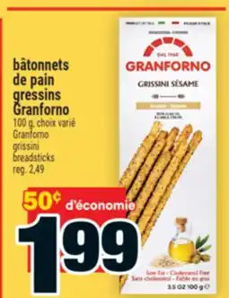 Super C BÂTONNETS DE PAIN GRESSINS GRANFORNO | GRANFORNO GRISSINI BREADSTICKS offer