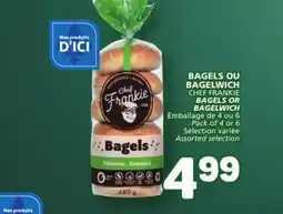 Marché Bonichoix CHEF FRANKIE BAGELS OR BAGELWICH BAGELWICH offer