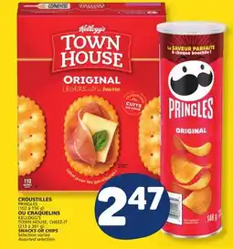 Marché Bonichoix PRINGLES (102 to 156 g) KELLOGG'S TOWN HOUSE, CHEEZ-IT (213 to 391 g) SNACKS OR CHIPS offer