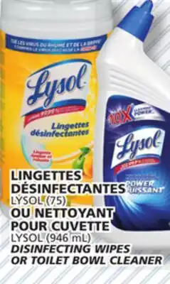 Marché Bonichoix LYSOL (75) OR LYSOL (946mL) DISINFECTING WIPES offer