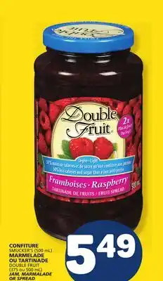Marché Bonichoix SMUCKER'S (500 mL) JAM, MARMALADE DOUBLE FRUIT OR (375 or 500 mL) SPREAD offer