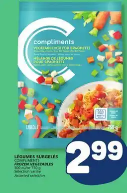 Marché Bonichoix COMPLIMENTS FROZEN VEGETABLES offer