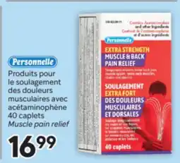 Brunet Personelle Produits pour le soulagement des douleurs musculaires avec acétaminophène offer