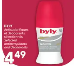 Brunet BYLY Antisudorifiques et déodorants sélectionnés offer