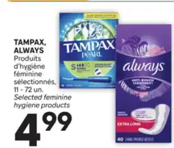 Brunet TAMPAX, ALWAYS Produits d'hygiène offer