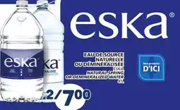 Marché Bonichoix ESKA NATURAL SPRING OR DEMINERALIZED WATER offer