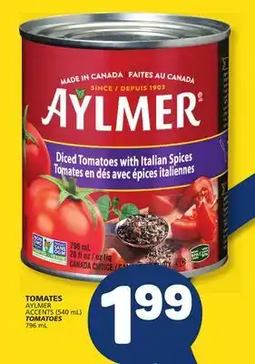 Marché Bonichoix AYLMER ACCENTS (540 mL) TOMATOES offer
