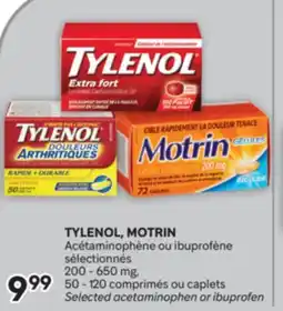 Brunet TYLENOL, MOTRIN Acétaminophène ibuprofène sélectionnés offer